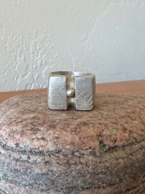 Handmade (by me) 925 Silver Bold Organic Heavy Rustic Ring [7]
